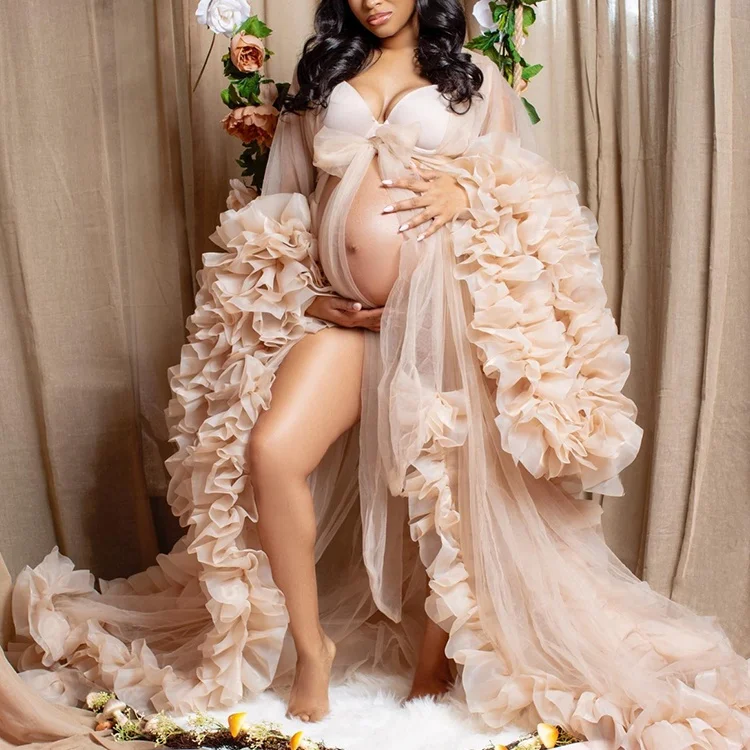 20211015-1 tulle robe maternity photoshoot
