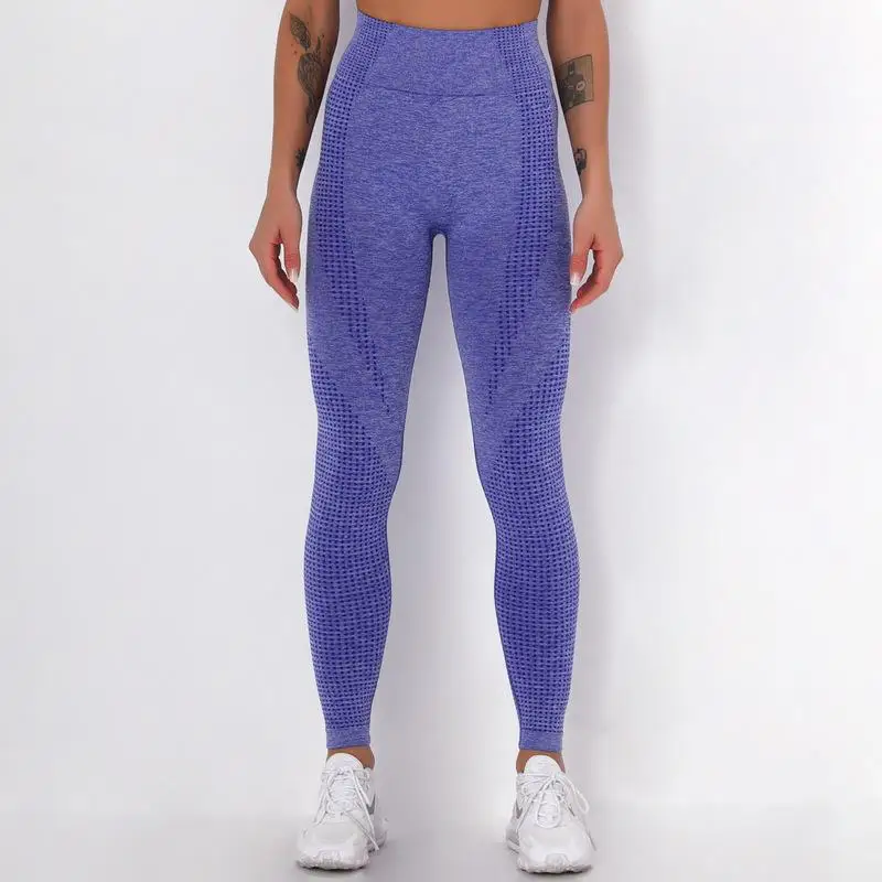 Gym Wear Reticulated Solid Color Anilox Yoga Leggings Basic Sona Fashion Super High Waist Texture Legging Jacquard Sport pant