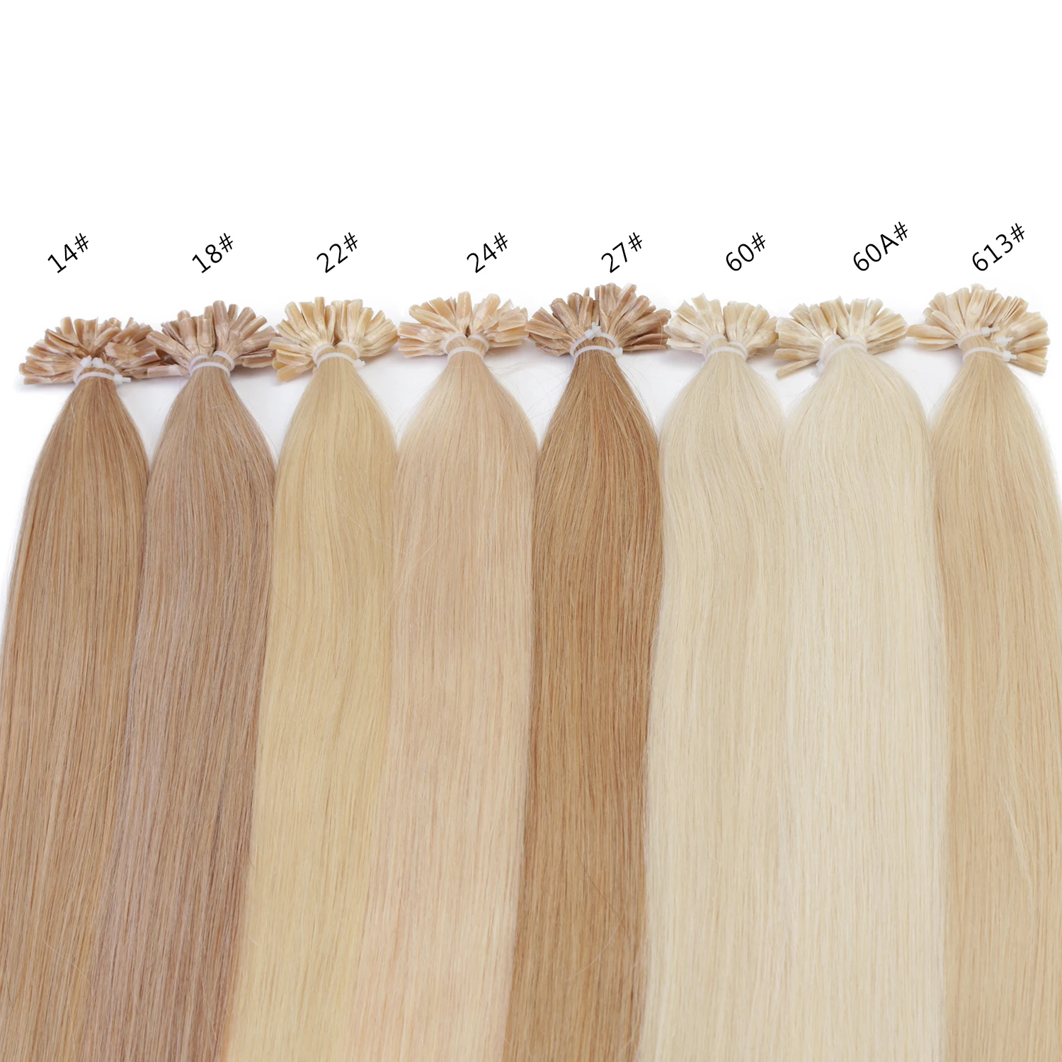
K.S WIGS Single Drawn U tip Nail Tip Human Hair Extension Keratin Hair Extensions 