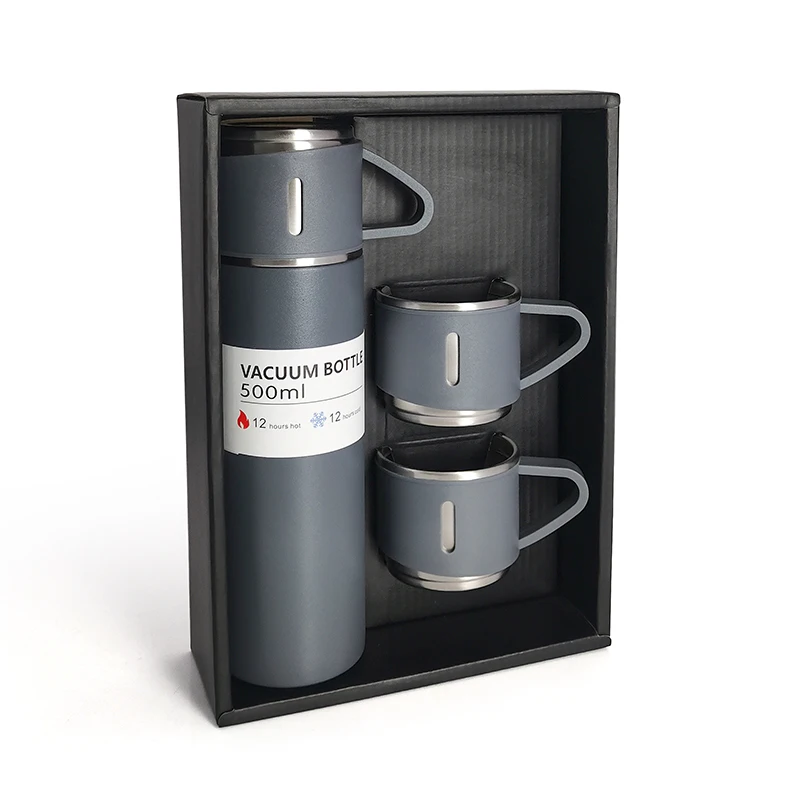 Amazon Hot Sale 500ml Corporate Business Stainless Steel Vacuum Flask Thermos Mug Gift Set