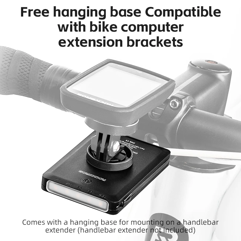 ROCKBROS 5000 Mah Powerbank With Led Lights USB Rechargeable Bicycle Lights for Night Riding Bike Headlight with Power Bank