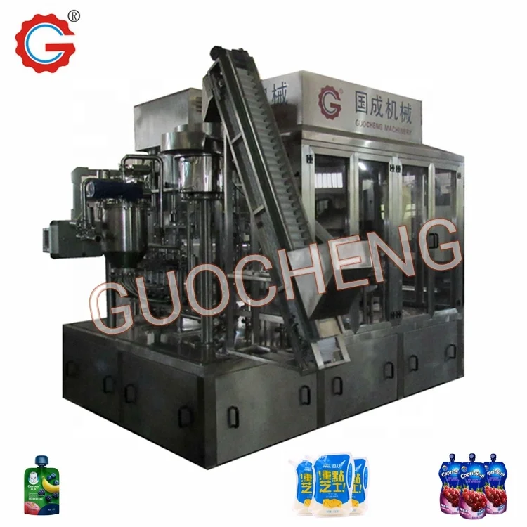 Fully Automatic Spout Pouch Packaging Machinery Yogurt Filling Machine