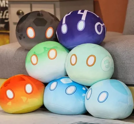 10cm Keychain and 30cm Plush Doll  Cartoon  Genshin Impact Plush Toy Genshin Slime  Original God Game Cosplay Fan Cute Doll