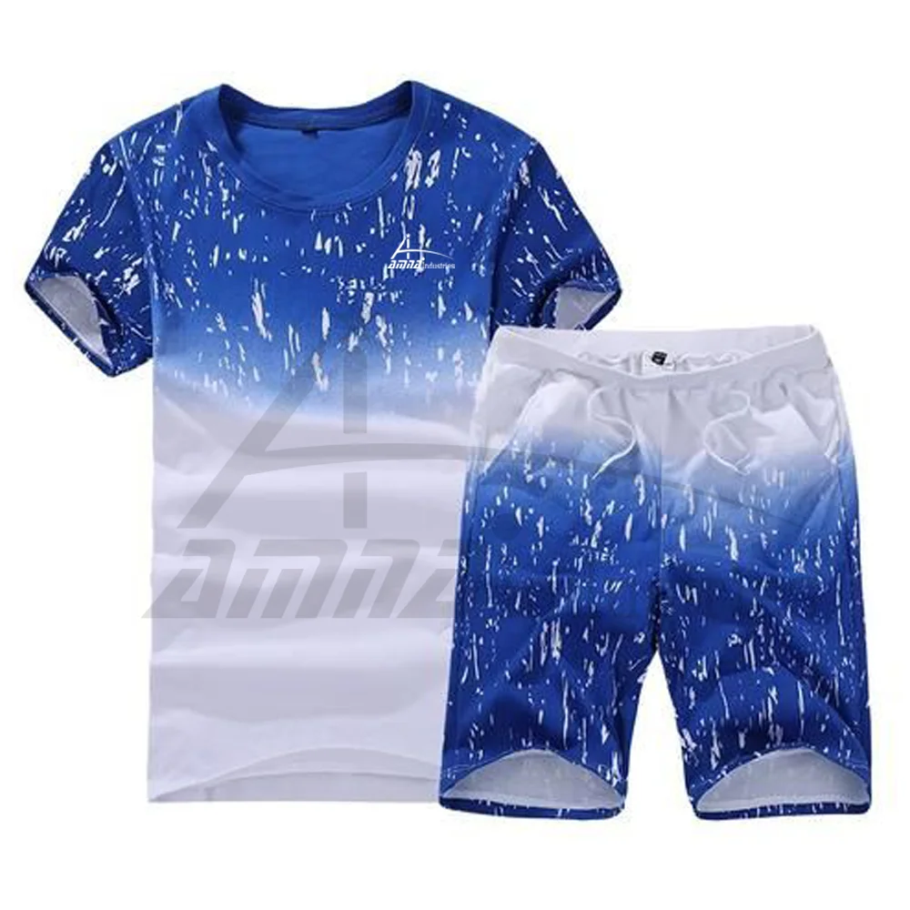 Summer Men Set Sporting Suit Men Short Sleeve T-Shirt Shorts Sets Pakistan Manufacturer Shorts Set For Sale