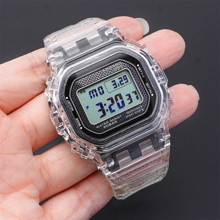 LAIHE High Quality Plastic Case Free Tool TPU Straps Watches Bands for Casio