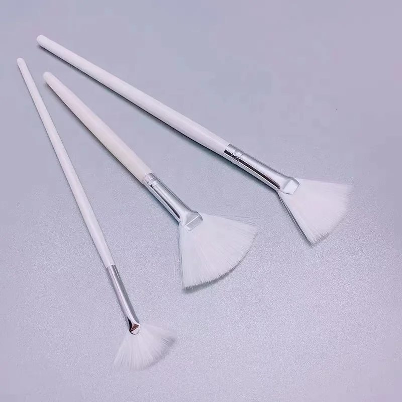 Custom  Logo Soft Facial Applicator Brushes Tools for Peel Glycolic Mask Makeup Facial Brushes Fan Masking Brushes