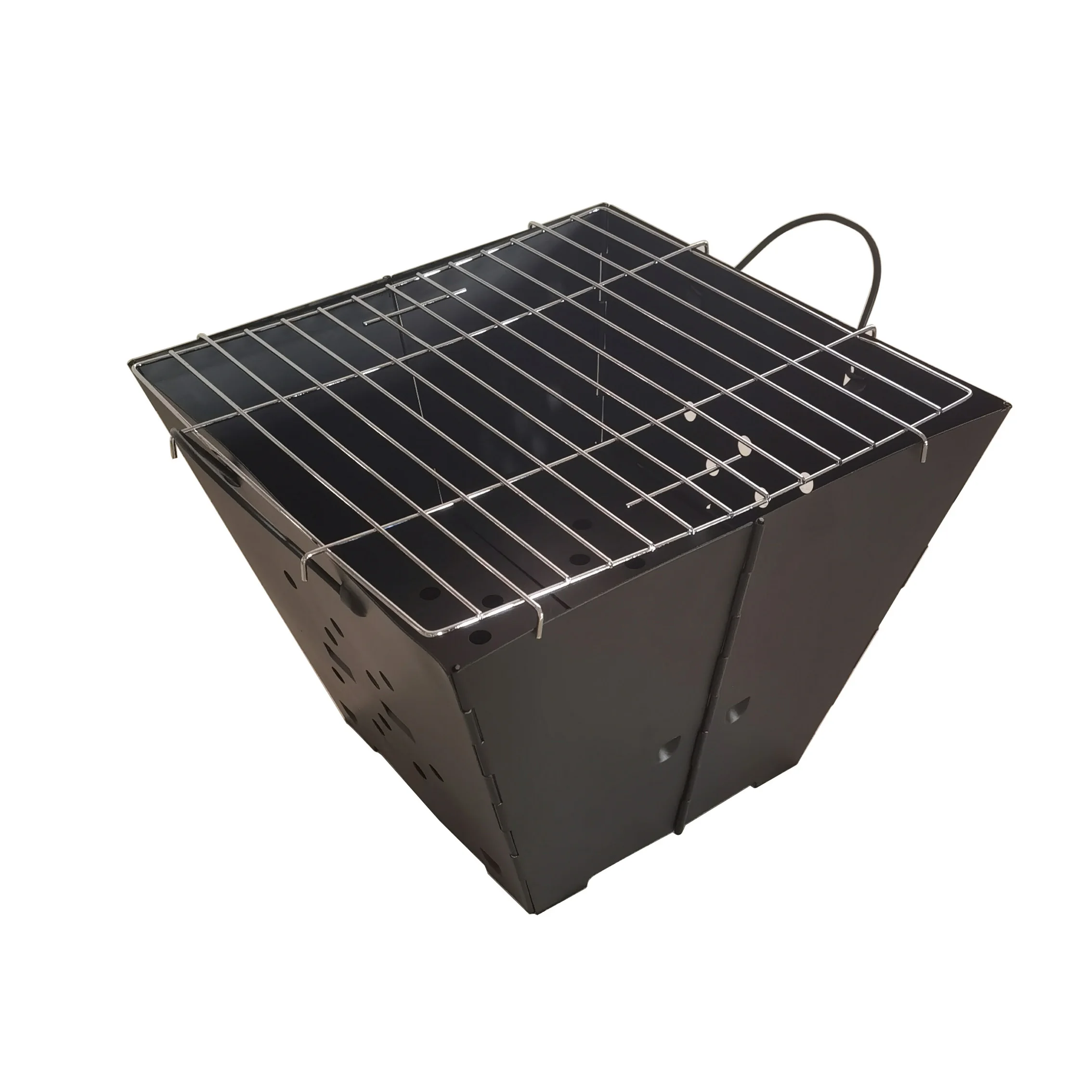 Square Wood Burning Metal Portable Folding Fire Pit