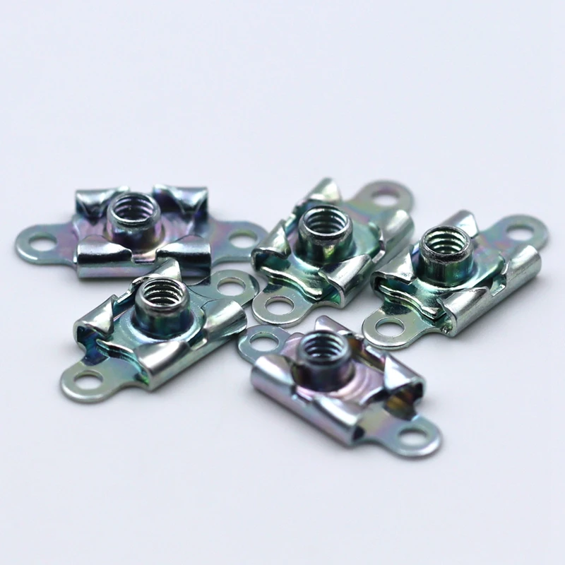 Custom steel zinc plated m3 m4 m5 stamping square lug floating anchor nut