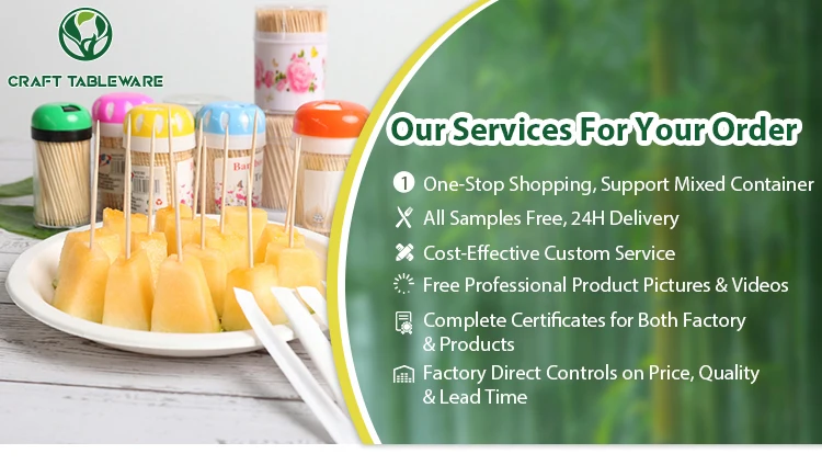 Cinnamon Toothpick Wholesale Tableware 65Mm Single Tip Double Pointed Fancy Toothpick With Jars