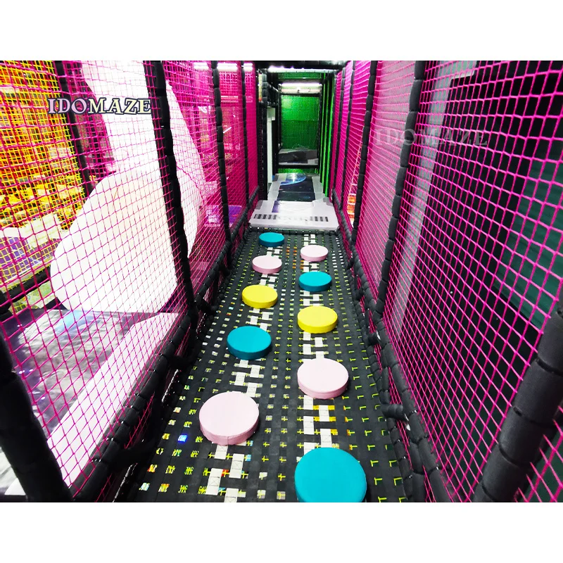 IDOMAZE New Children Big Indoor Playground Kids Soft Padded Play Ground Equipment with Big Slide