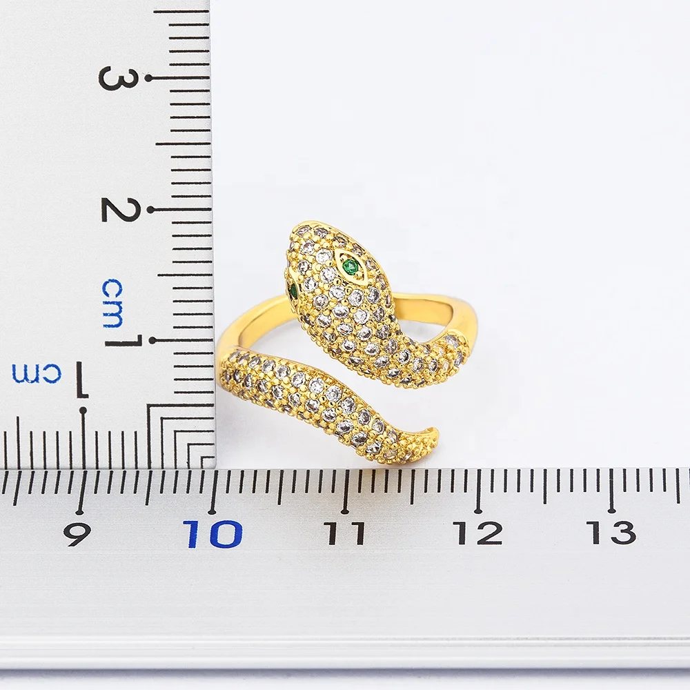 2021 Diamond Fine Jewelry Filled Wedding Band Rings Gemstone Resizeable Ring Engagement Stainless Steel Snake Rings For Girls