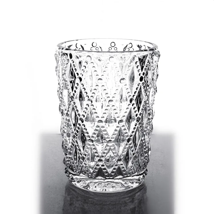 Personalized Tulip Votive Holder Thick Glass Jar For Candle