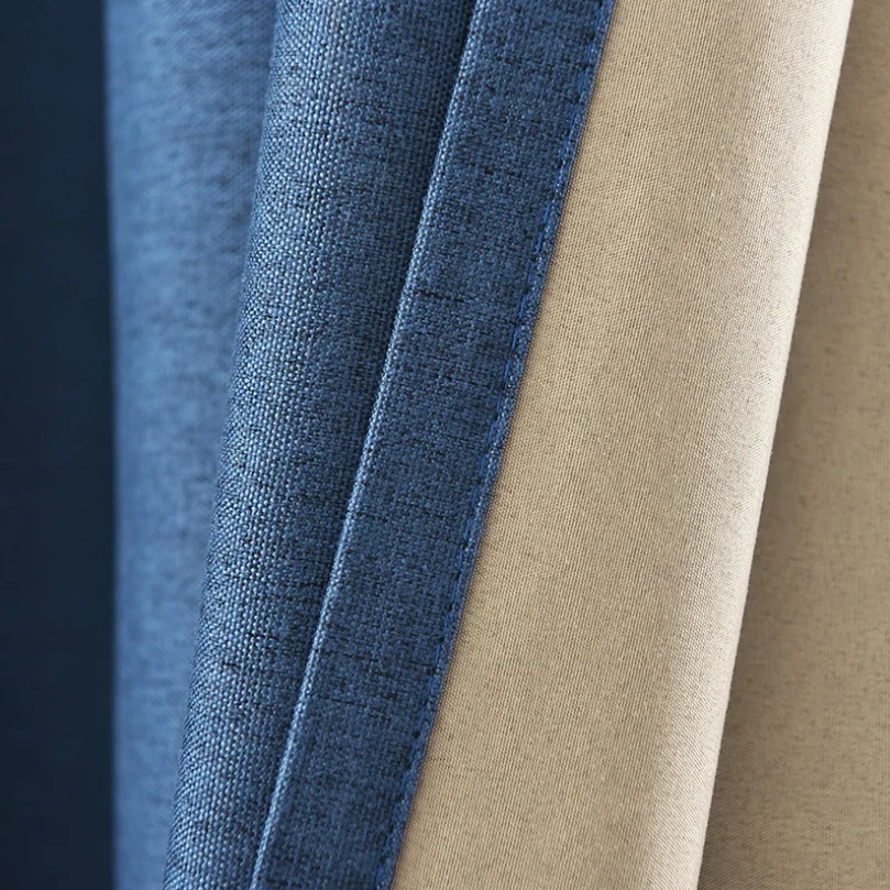 Ready Made Luxury 100% Polyester Upholstery Blind Living Room Window Curtains