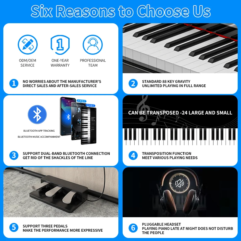 88 key weighted digital piano keyboard music piano professionnel digital Keyboard Instruments Piano