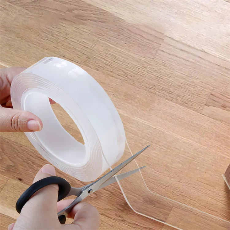 1/2/3/5 Meters Waterproof Nano Tape Double Sided Adhesive Tapes Transparent Glue Stickers Suit Home Bathroom Decoration Reusable