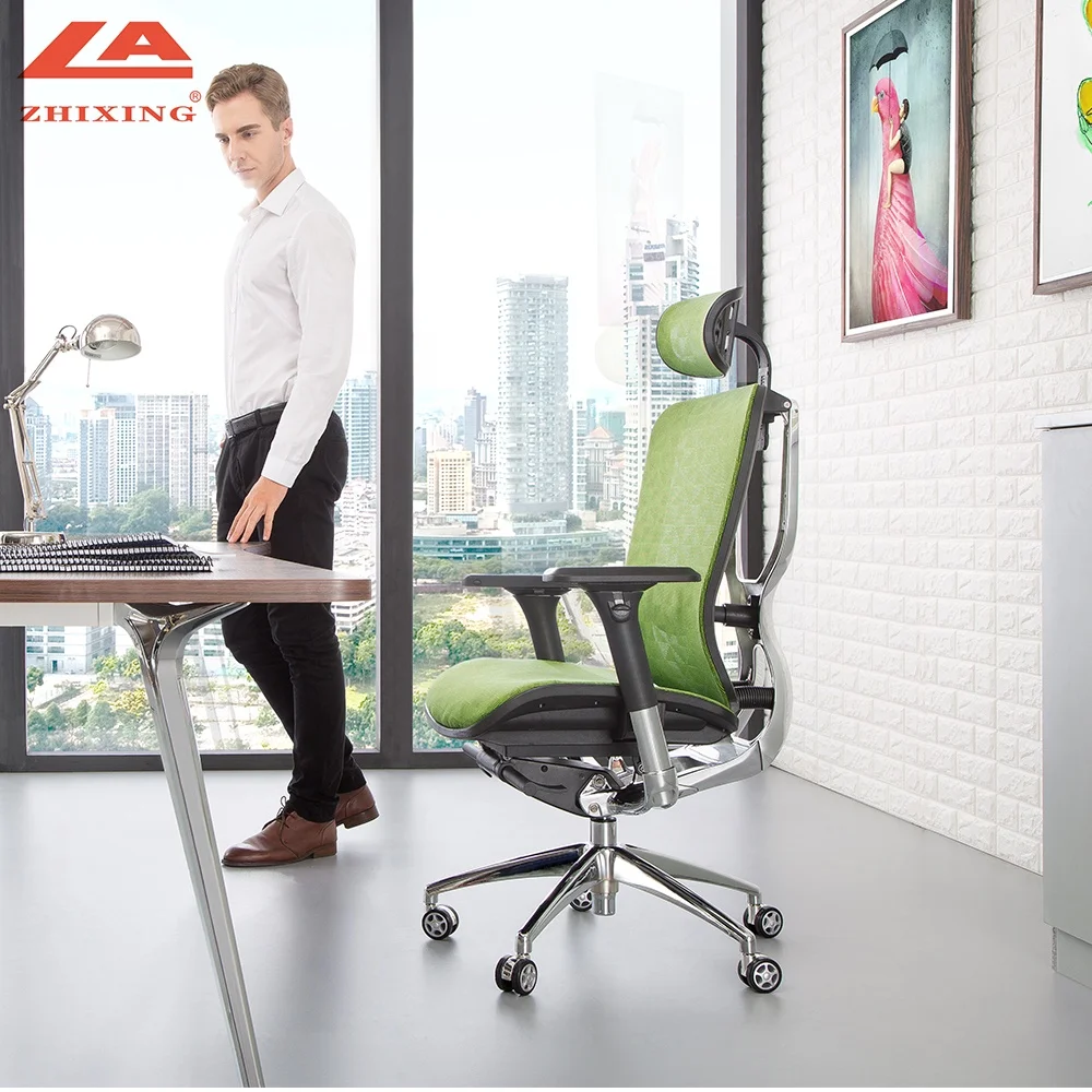 
ZHIXING High Back Green Mesh Ergonomic Executive Office Chair With Headrest 