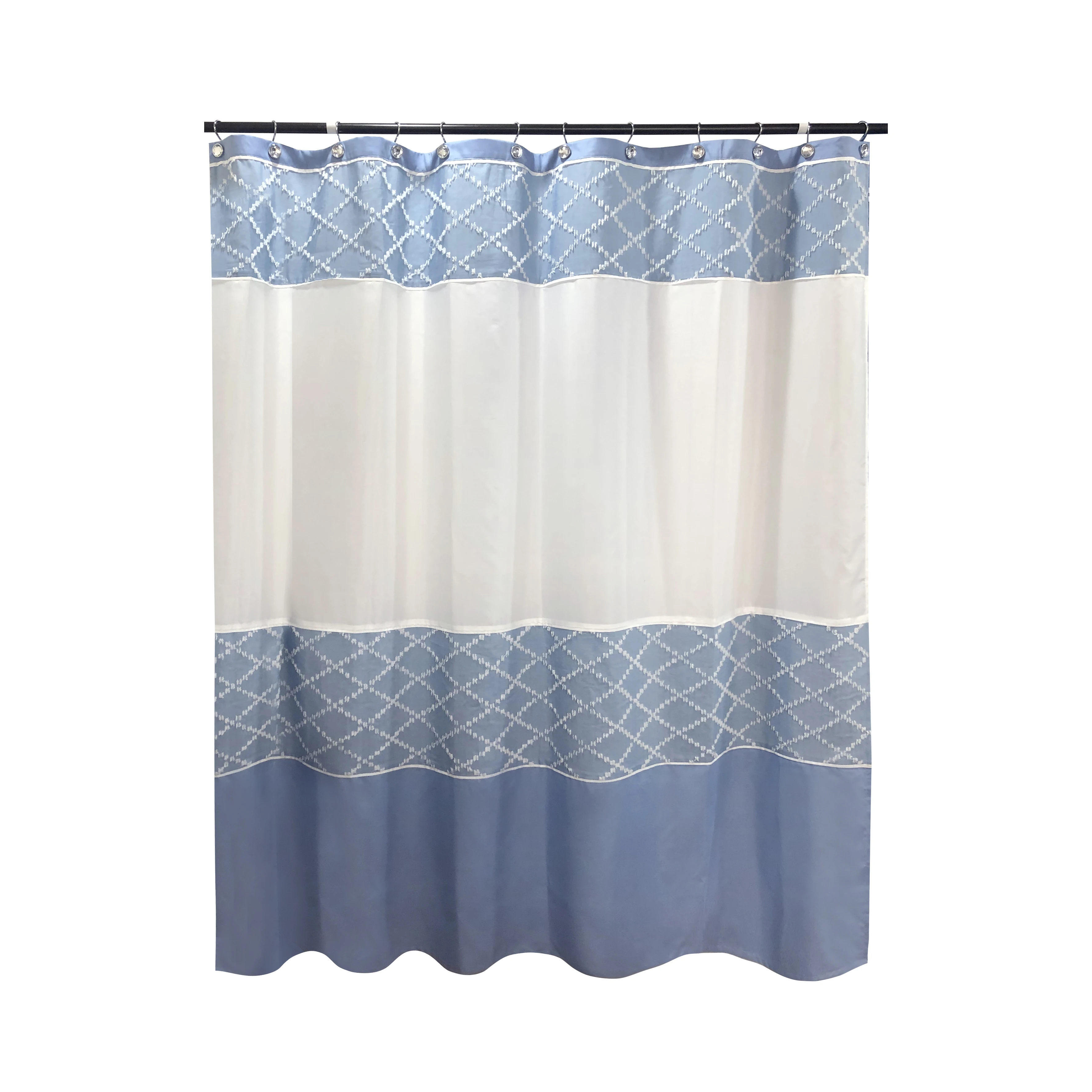 Hot Fashion polyester Pieced clip fabric Shower Curtain with 85gsm microfiber Bath Room Curtains