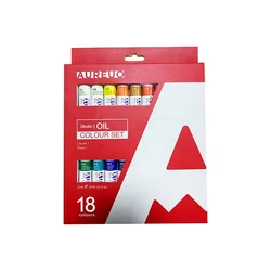 AUREUO Factory Supply Pure Colour 18 Color 12ml Aluminum Tube Art Oil Paint Set