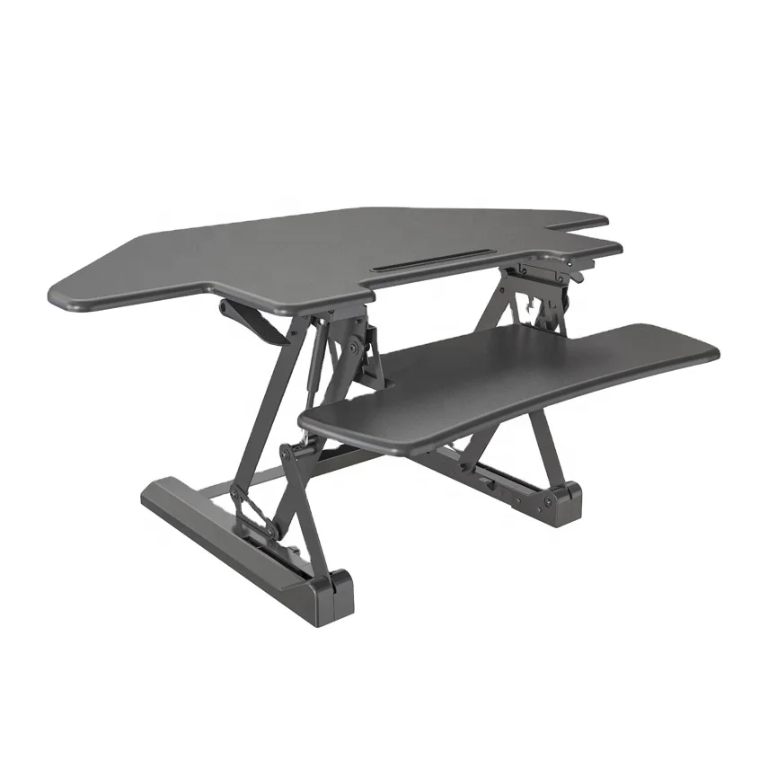 
Height Adjustable Stand up Desk Converter Sit to Stand desktop for dual monitor desktop office furniture VM-GLD07T 
