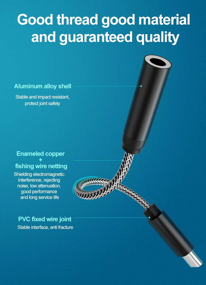 
Hifi Audio Dac 3.5Mm Headphone Adapter Usb Type C To 3.5mm Headphone Jack Audio Adapter For Samsung Huawei Oneplus Meizu 