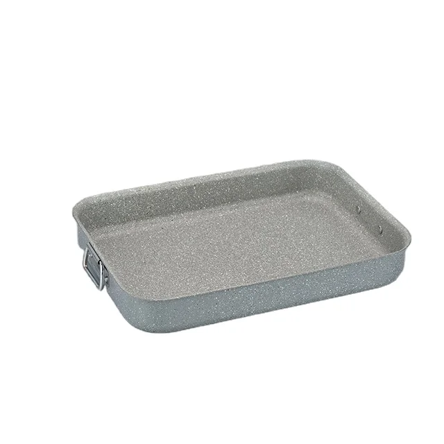 Aluminum marble roaster rectangle pan round roasting pan