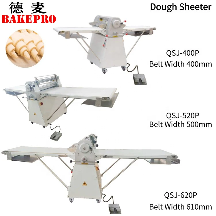 BAKEPRO automatic dough sheeter table top Brot und Croissants backen electric pastry dough sheeter