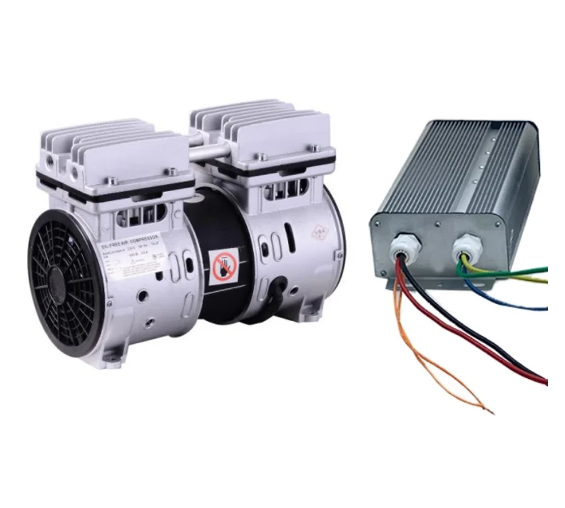 1HP 0.75HP silent 12 volt oil less air compressor head pump small