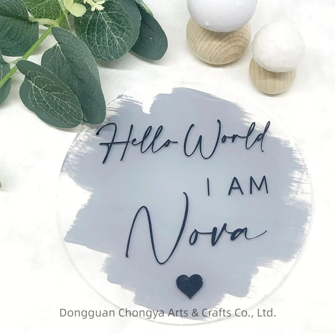 Clear Circle 4 Inch Acrylic Plexiglass Disc Transparent Round Acrylic Sign for Milestone Markers Laser Cutting and Engraving