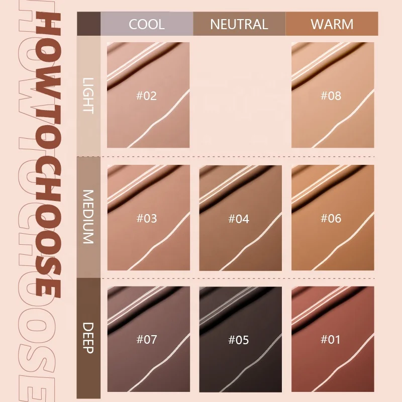 Wholesale 8 Colors Face Makeup High Quality Reshape Facial Contour Long Wearing Lightweight Liquid Contour OEM Bronzer Cosmetics