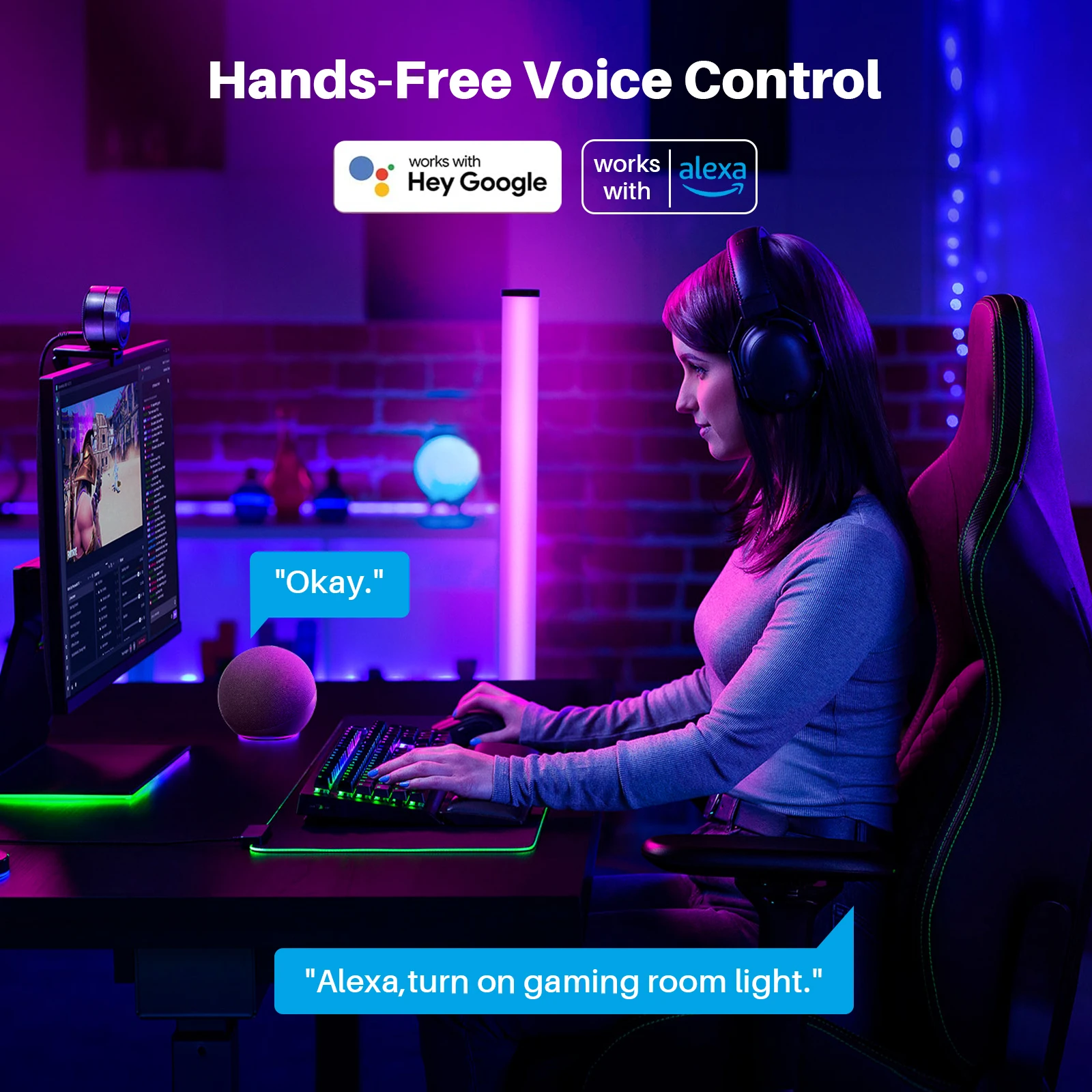 Standing Decorative Living Room RGB LED stand Tripod Corner Hotel Floor Lamp with Remote Control