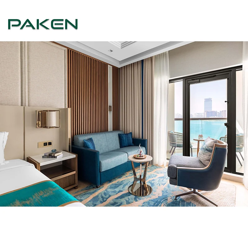 Dubai Resort Hospitality Furniture Supplier Queen Bed Luxury Bedroom Sets Modern 5 Star Hotel Room Furniture