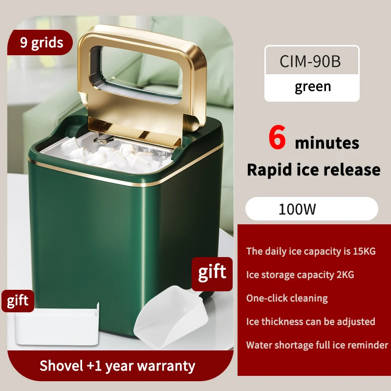 Household Automatic Cleaning Ice Machine Countertop Portable Office Bar Party Mini Ice Cube Maker Machine