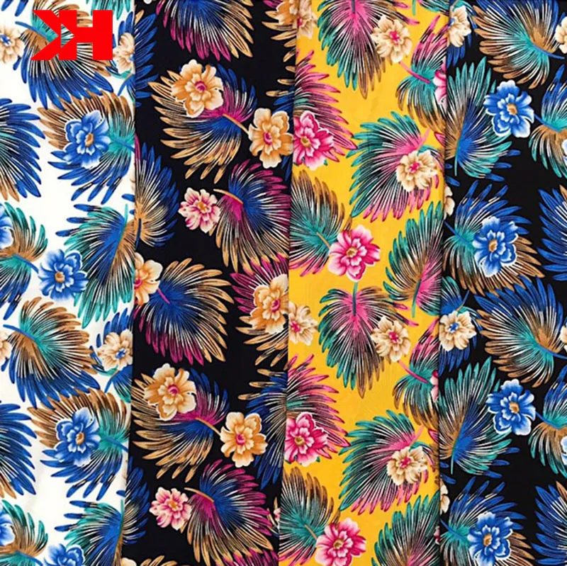 shaoxing rayon textiles supplier rayon woven viscose fabric custom print for mens shirt