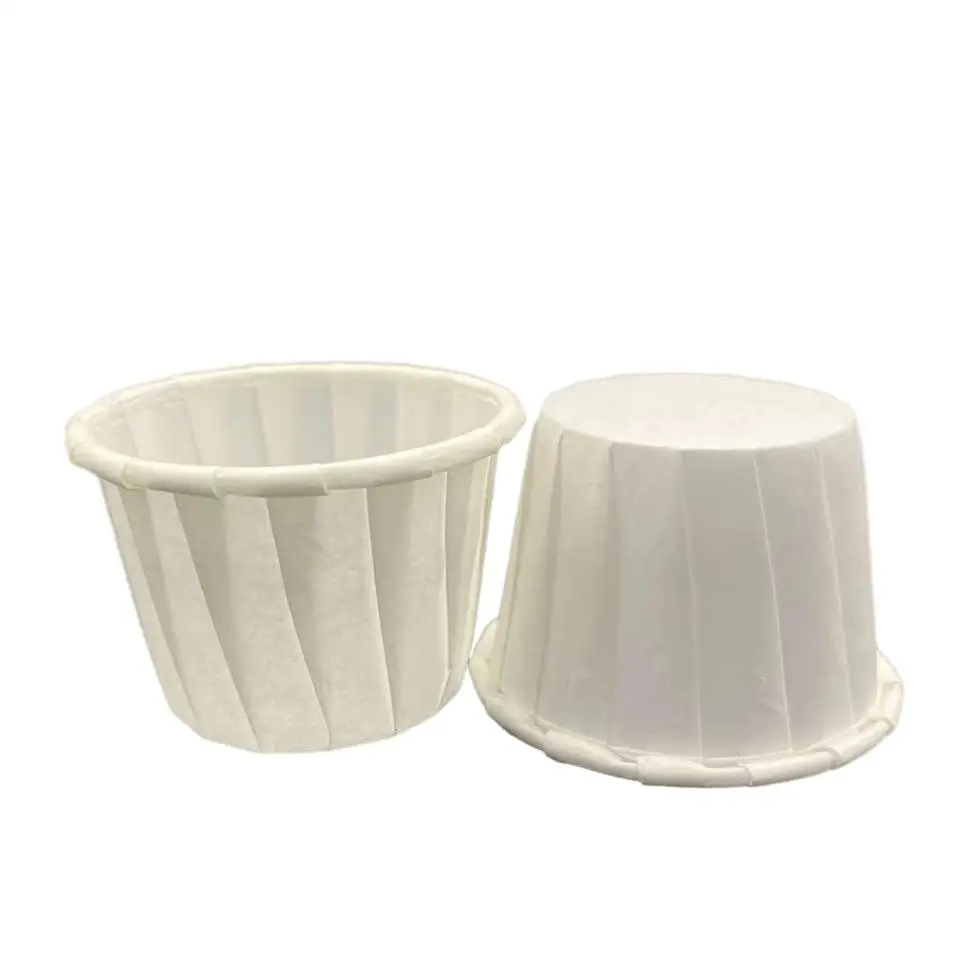 High Quality Biodegradable Printed Paper Souffle Portion Cup Small Disposable Sauce Cup with Single Wall for Packaging