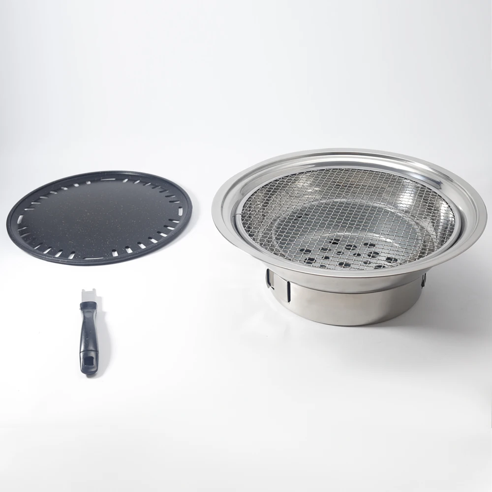 Non-Stick  Portable Stainless Steel  removable Charcoal Stove indoor korean bbq grill table grill