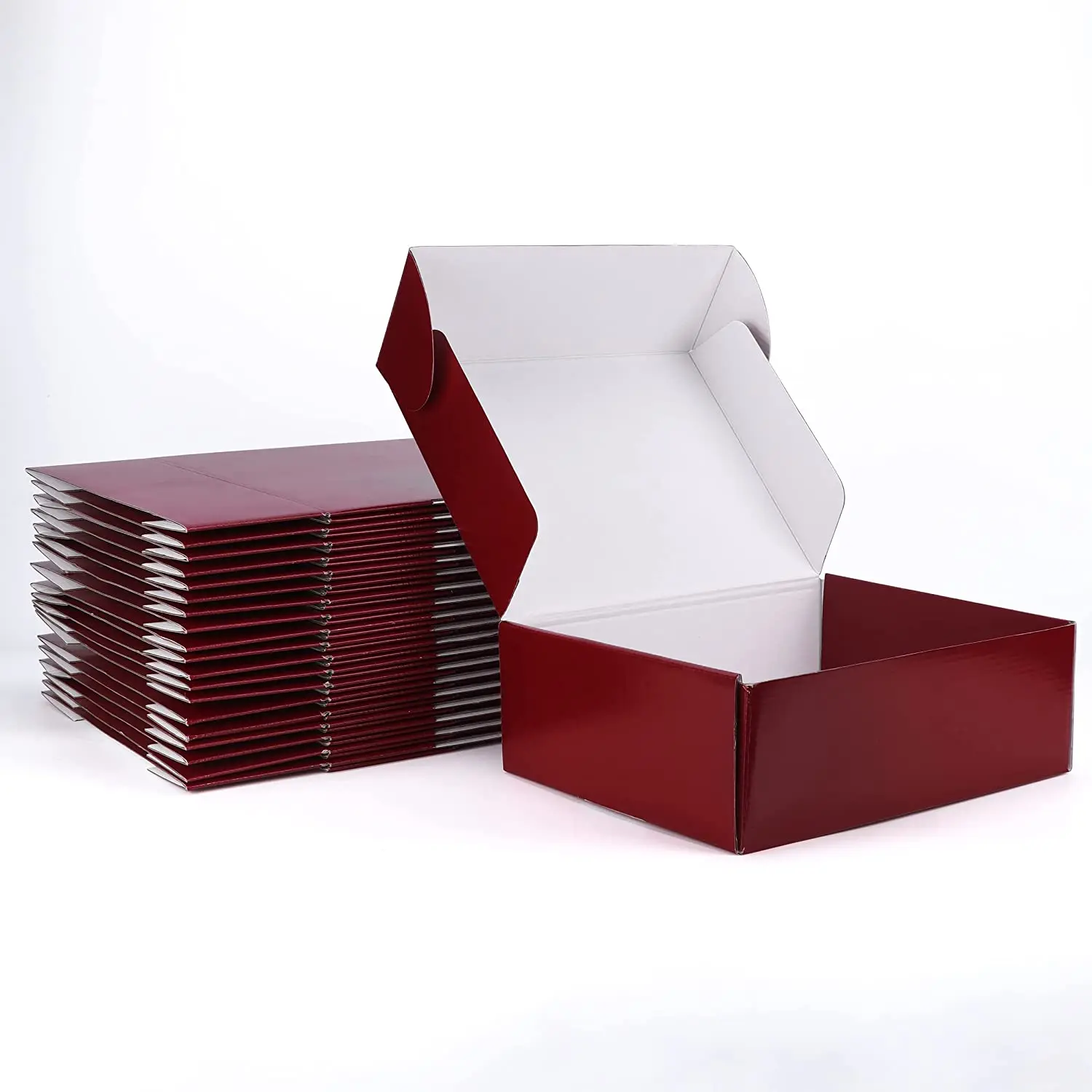 Gift Box Red Corrugated Cardboard Mailing Gift Wrap Boxes with Lids Christmas Gift Wrapping