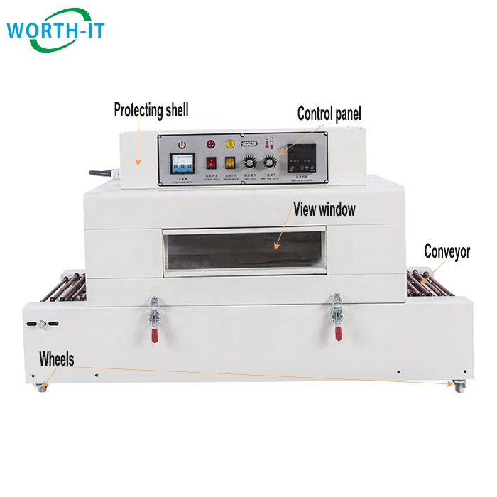 Perfume box cellophane food tray wrapping machine manual shrink wrap machine shirnk wrap tunnel