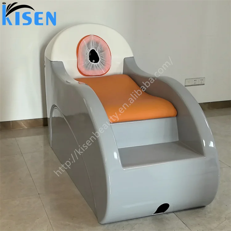 Kisen Automatic salon machine shampoo massage bed head spa chair fumigation led light electric connection