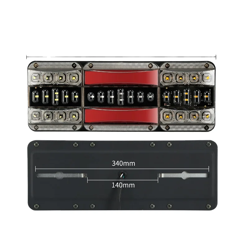 
Reliable factory supply trailer light new design led cargo dump truck tail lights rear light Red Amber White truck taillights 