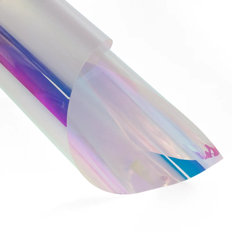 PET 30m Holographic clear window film iridescent window decoration glass iridescent Film