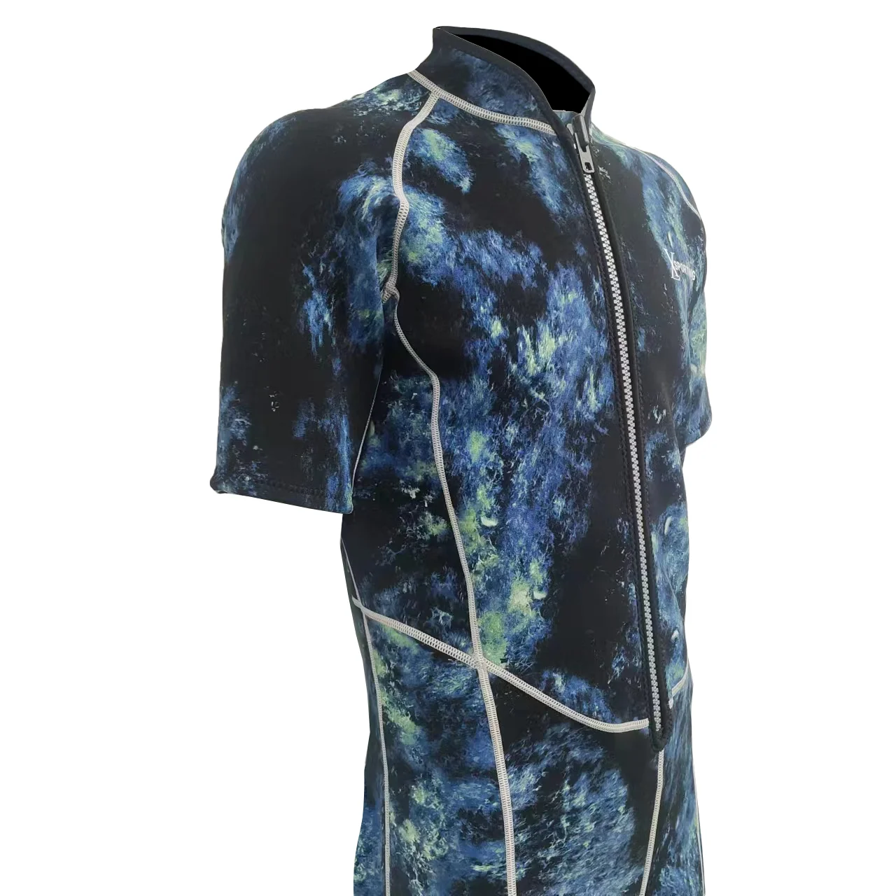 DIVE and SAIL Men Women 2mm Short Sleeve Neoprene Swimsuit Snorkeling Freediving Wet Suit Swimming Surfing Diving Shorty Wetsuit