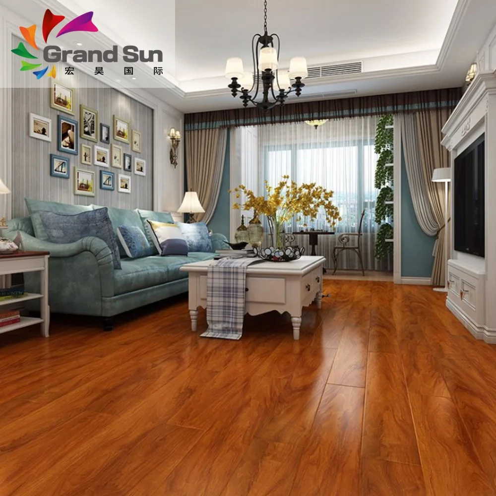 factory direct red Color textured High Gloss laminate flooring