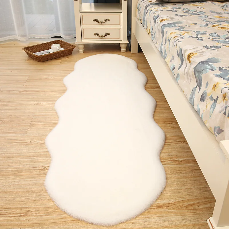 Wholesale rabbit Faux Fur carpet area rugs for living room with Shaggy Thick Fluffy Bedside Rug Comfortable Floor rug carpet