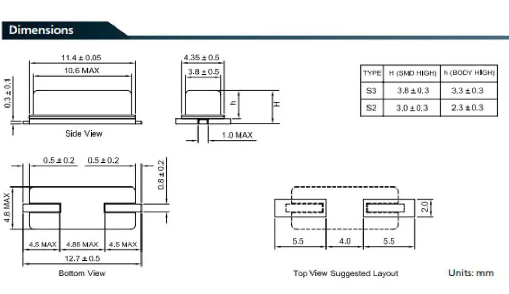 HC-49S-SMD crystal oscillator