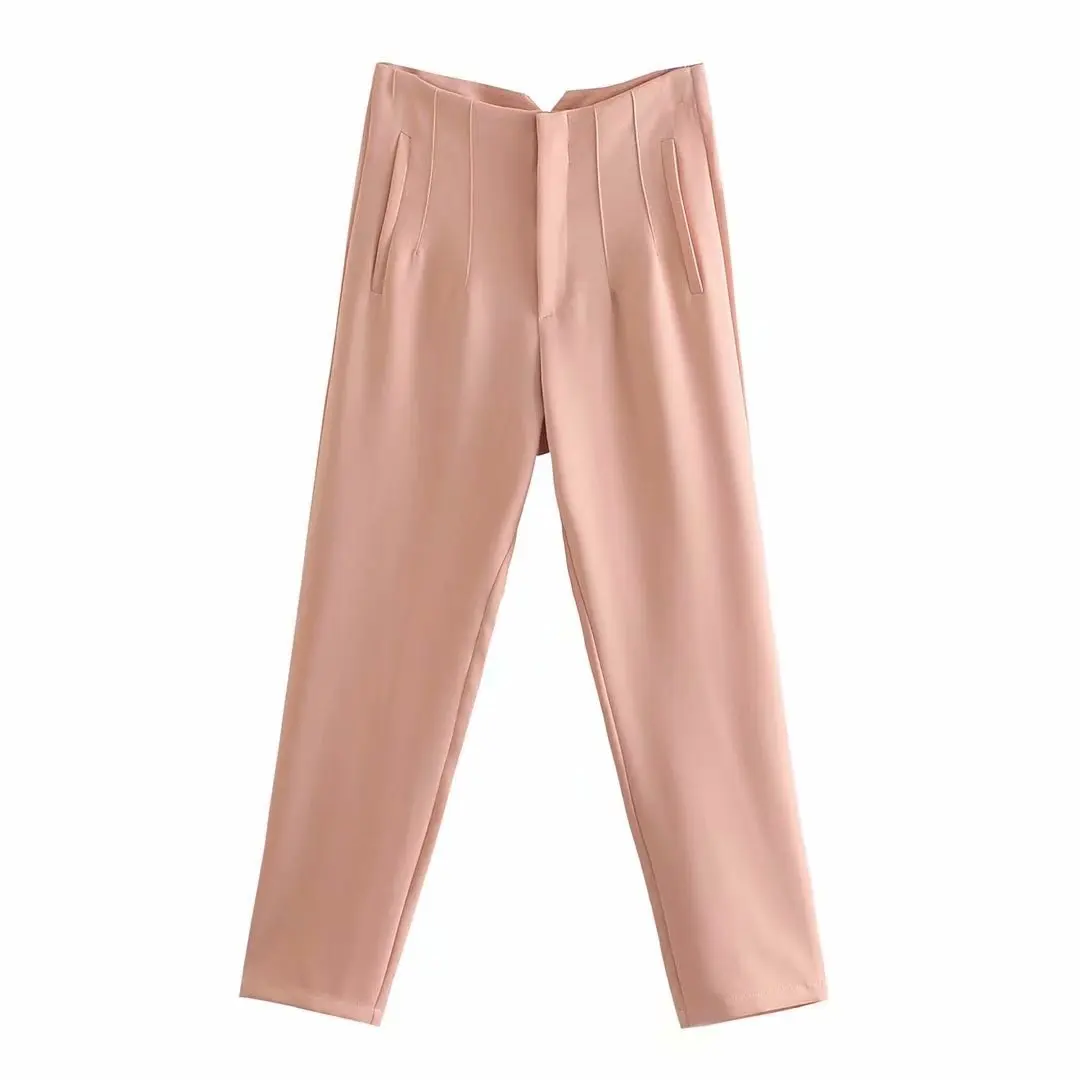 Wholesale Office  Casual 17 Colors High Waisted Pants For Women