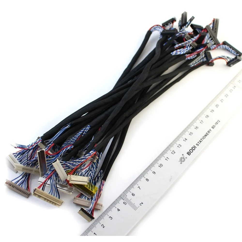 2*10P LVDS кабельная проводка Dupont двойной разъем экранный кабель 8