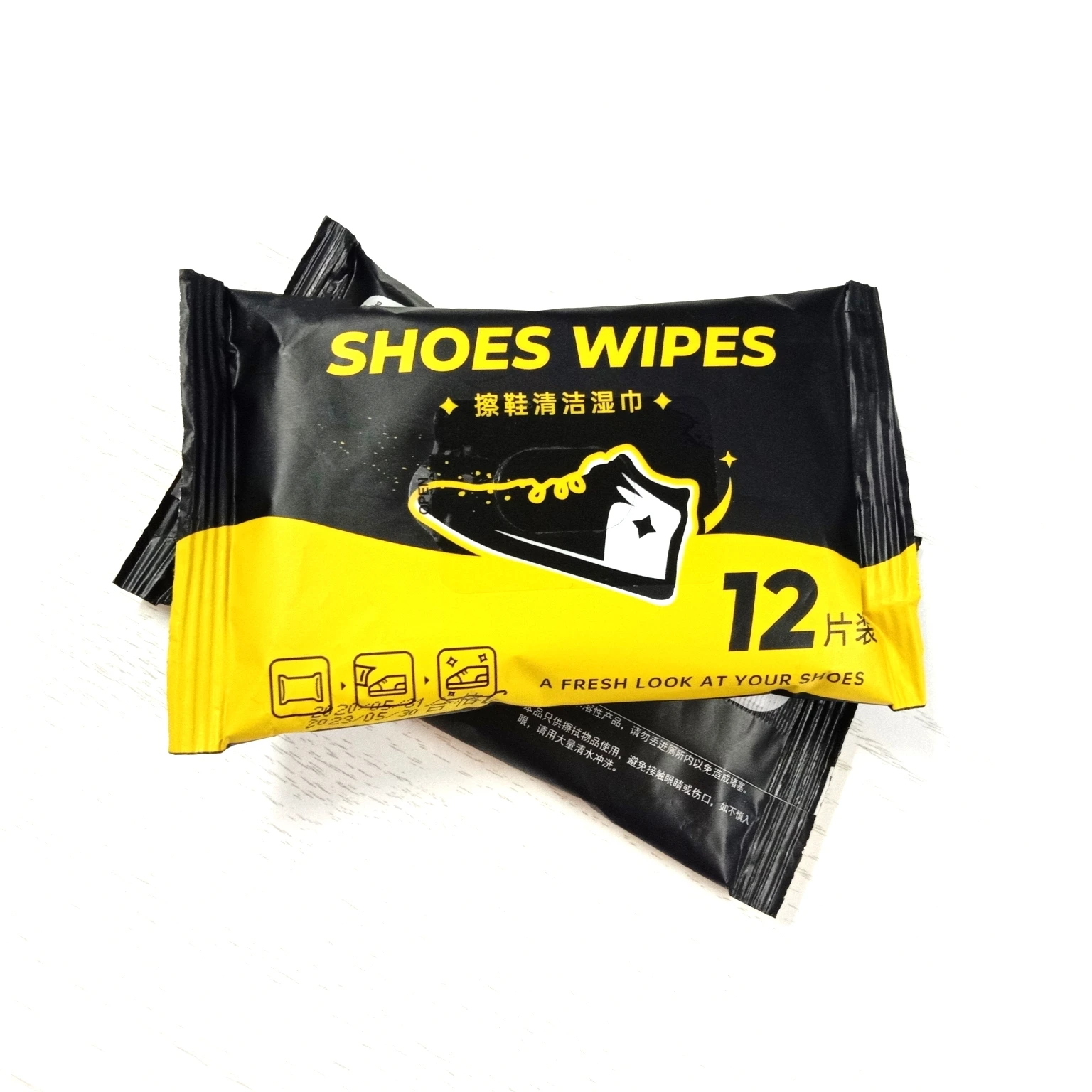 Custom Logo Quick Cleaning Shoes Wipes Sneaker Cleaner Wet Wipes For Shoes Quick Cleaning Towel Tissues Shoe Wipes