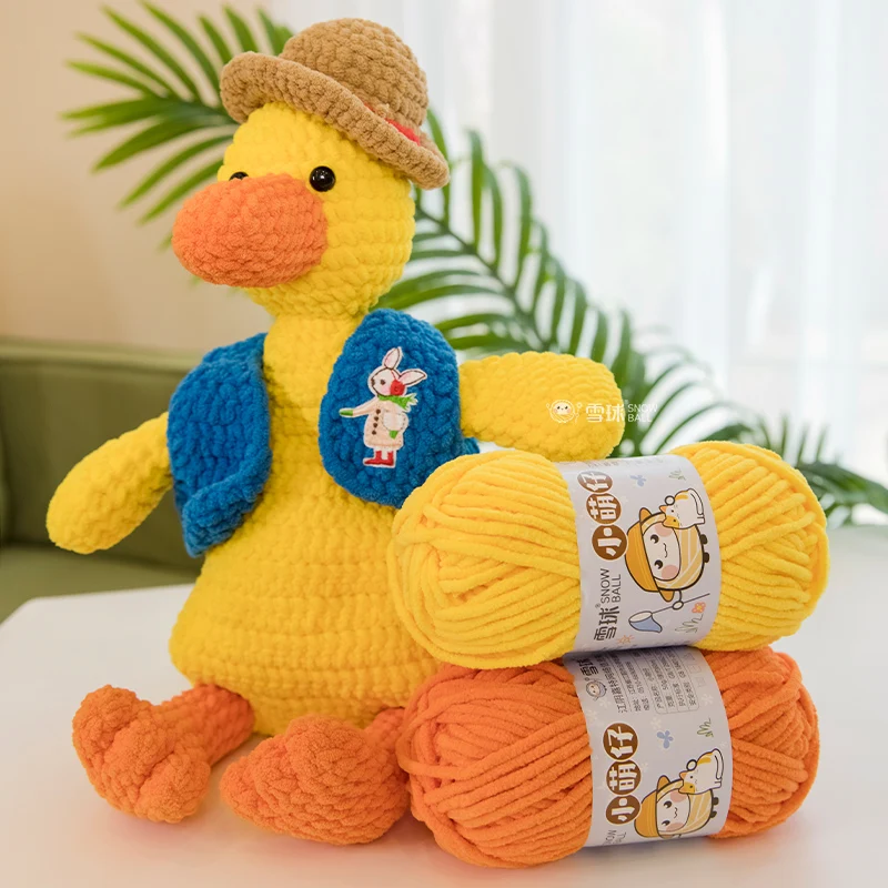 Разноцветное вязание крючком Yarncrafts, 100% полиэстер, синель, крупная пряжа