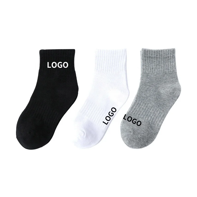 Wholesale Outdoor Custom Logo Socks Men Fitness Sport Running Ankle Cotton Socks