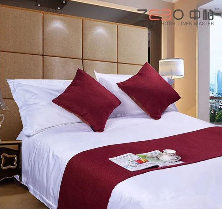 High Grade Jacquard Fabric Star Hotel Used bed runner with pillow